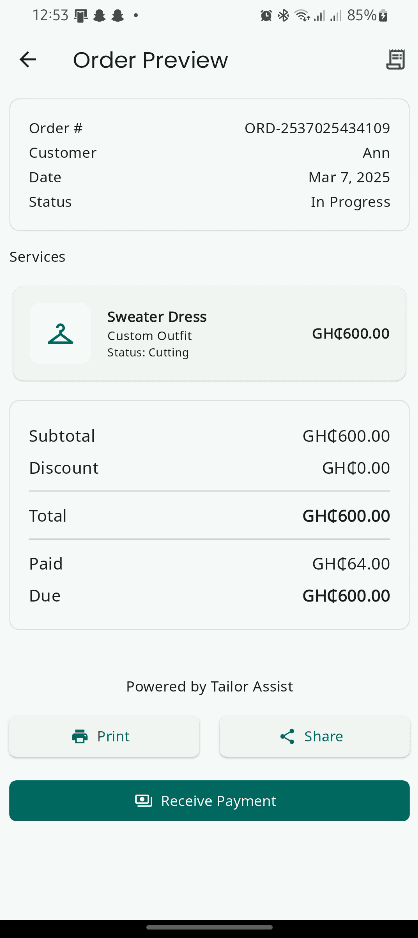 Tailor Assist App